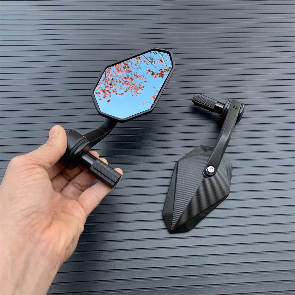 1 Pair Aluminum 7/8" 22mm Motorcycle Rearview Mirrors Universal Scooter Bar End Handlebar Mirror Rear View Mirror Accessories