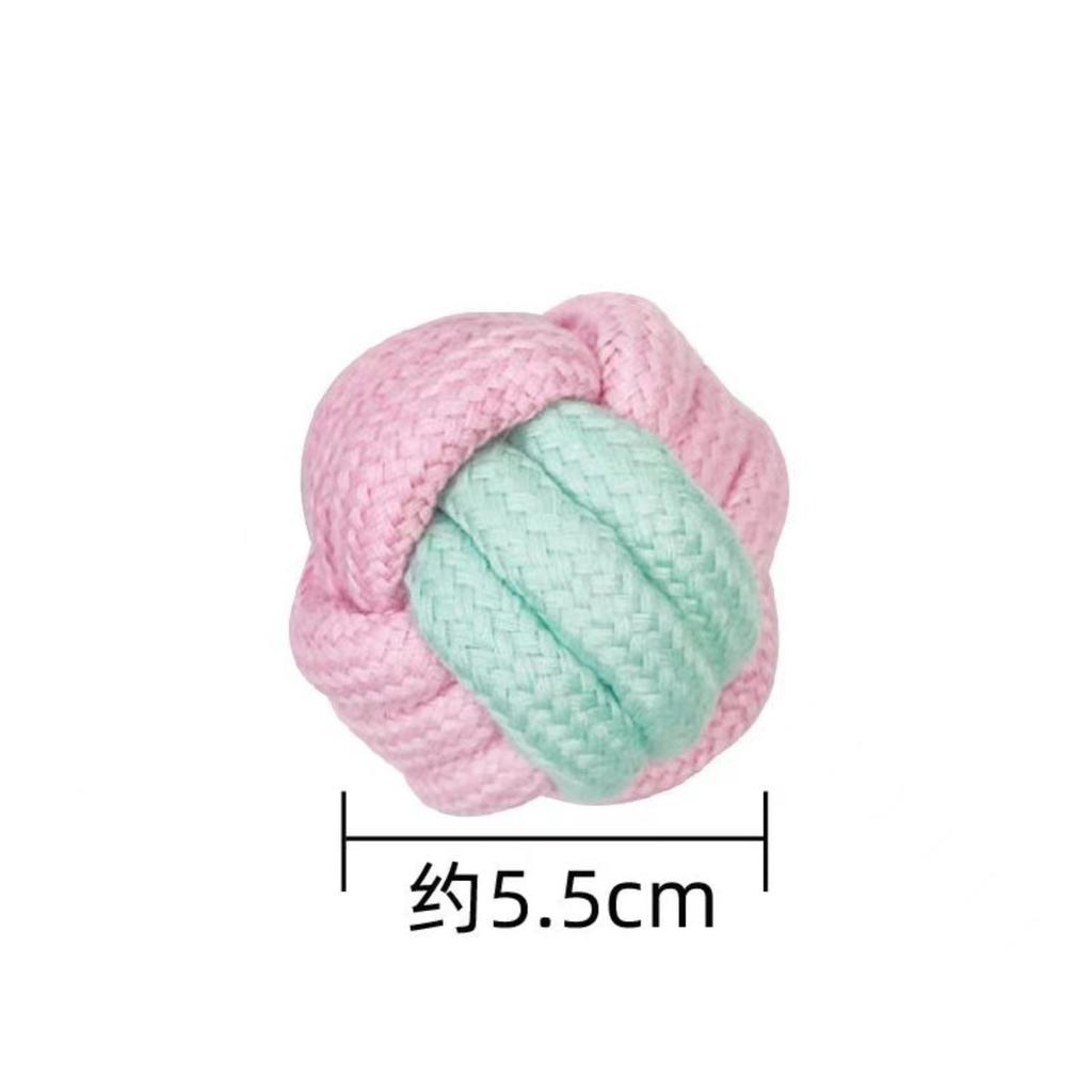 Durable Dog Chew Toy Knotted Rope Ball for Teeth Cleaning and Interactive Play Suitable for Small To Medium Dogs