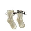 Lace Bow Lace Socks Children'S Thin Striped Ballet Tube Socks Cute Lolita