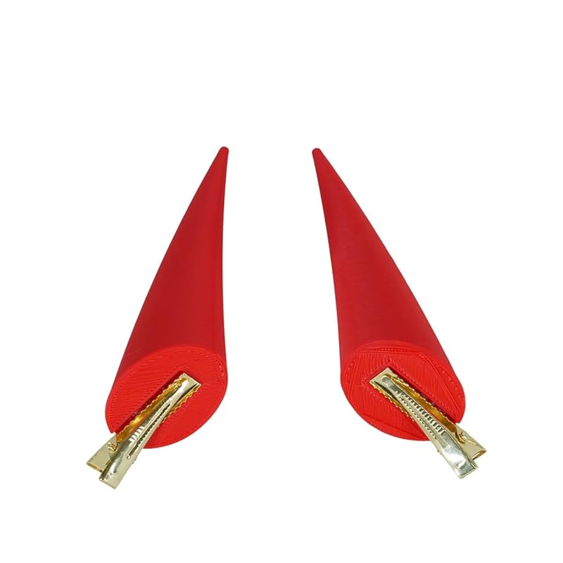 

[CUEZtoy] made in Japan power cosplay 3D printing modeling costume items devil s horn devil power horns halloween hair ornament (Clip Red)