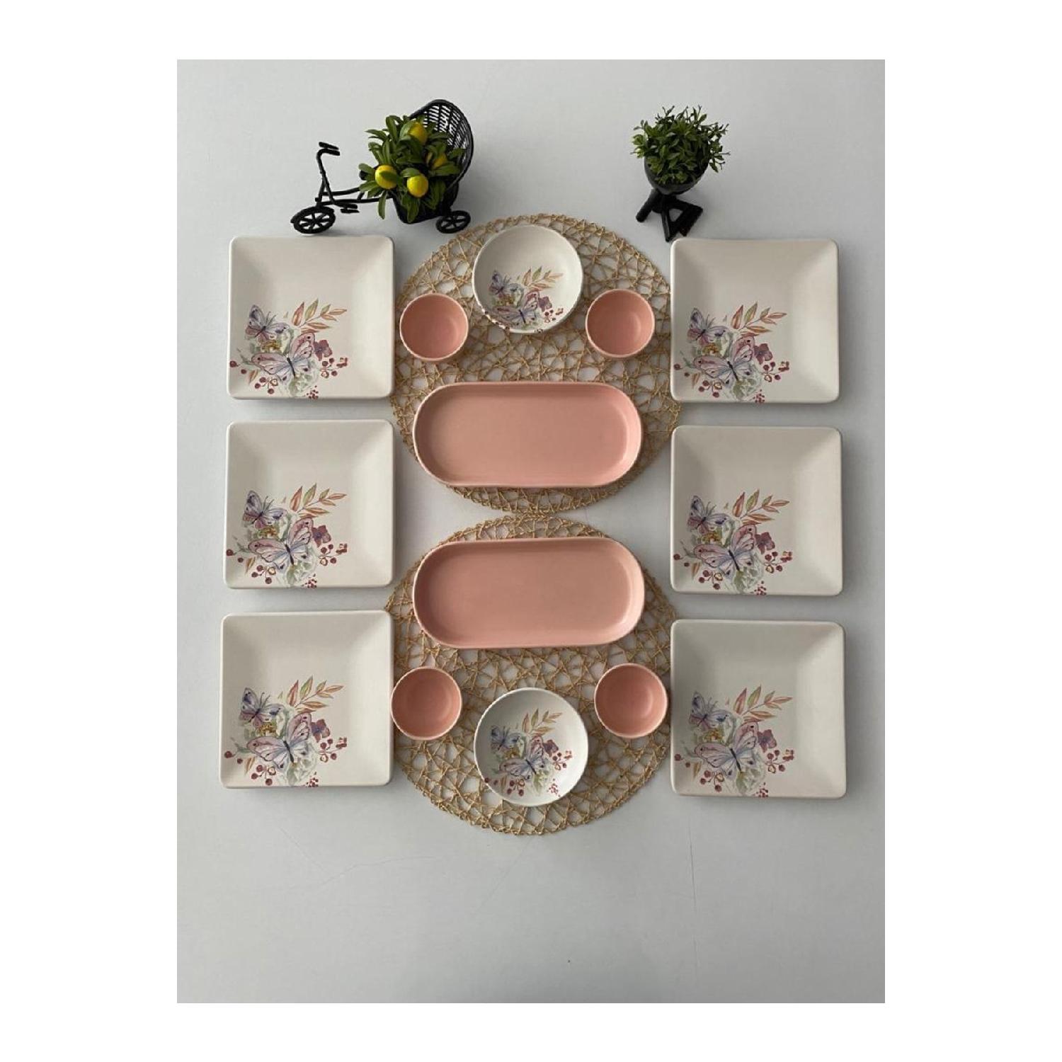 

Набор ковриков для завтрака «Бабочка», 14 предметов, на 6 персон