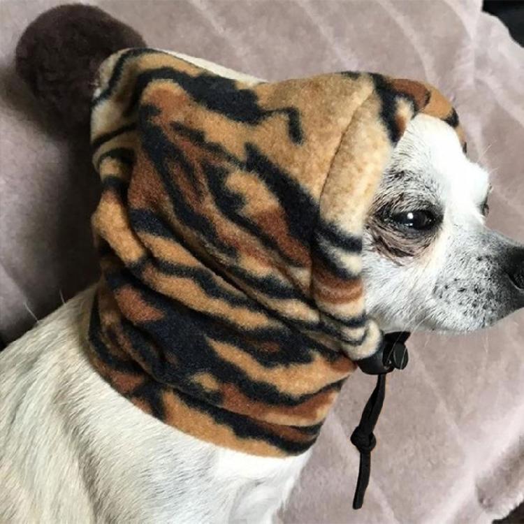 Pompom Pet Hat Dog Warm Hat Warm Drawstring Adjustment Winter Leisure Dog Hat