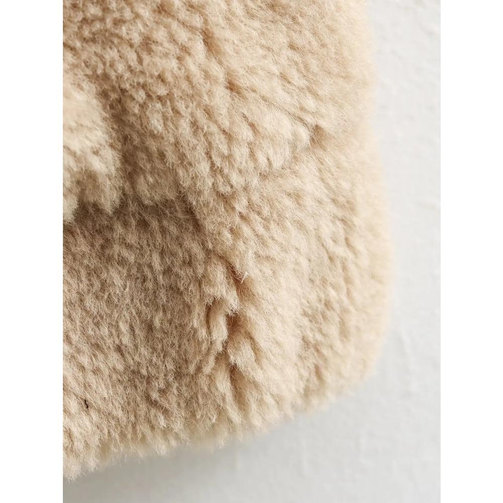 Giubbotti bomber in pile per donna autunno inverno caldo in lana peluche cappotti con collo alto manica lunga con tasche nuovi capispalla