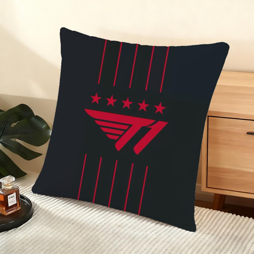 Cushion Cover Silky Short Plush Home Sofa Cushion Cover - Invisible Zipper Home Decoration F-Faker LOLS SKT T1 2025 Five Champio