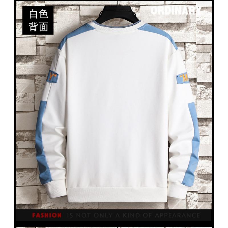 Lässiges Patchwork-Sweatshirt für Herren, Rundhalsausschnitt, locker geschnitten, vielseitig kombinierbar – ideal für Frühling und Herbst.