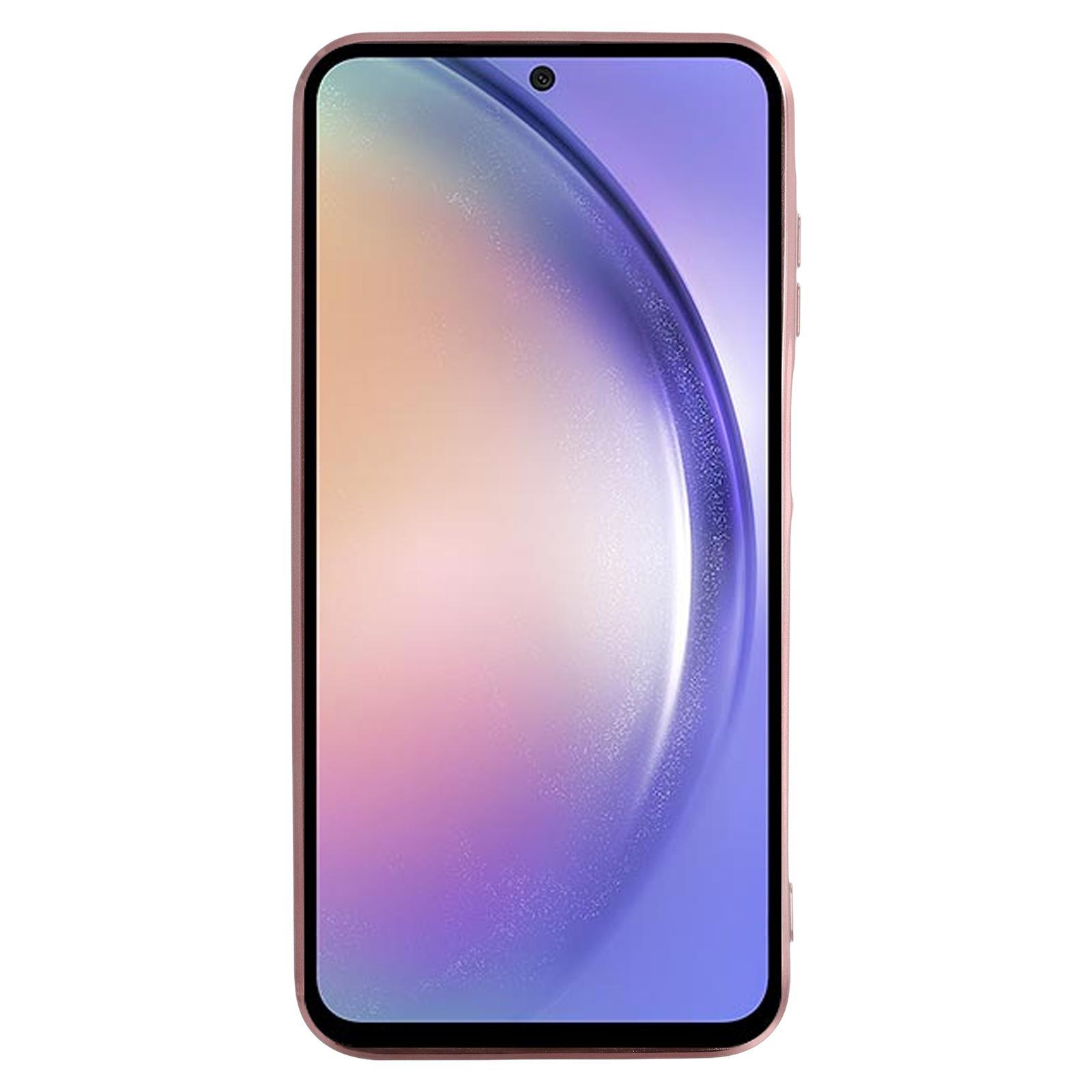 

KADEM For Samsung Galaxy A54 5G Case Ring Kickstand Anti-scratch TPU Phone Cover Rose Gold