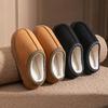 Autumn and winter plush cotton slippers women's indoor home soft bottom non-slip warm couple plush lace cotton slippers men