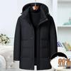 Northeast-Style Mid-Length Winter Down Jacket for Middle-Aged and Elderly Men - Plus Size