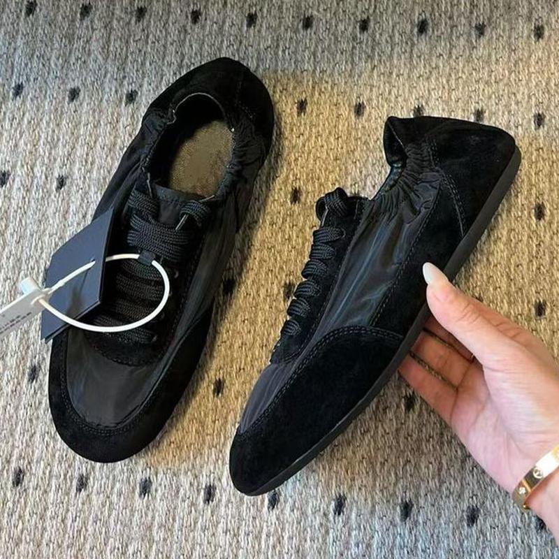 

Туфли на плоской подошве Женская спортивная обувь Повседневные новые кроссовки для ходьбы Весенние женские туфли-лоферы Обувь 2025 Дизайнерская мода Платье Zapatillas De Mujer 40 чёрный