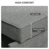 Double Sofa Bed Click Clack Sofa Bed Pull Out Bed with Adjustable Backrest for Living Room and Bedroom Grey