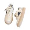 Fall  New White Shoes Women's Leather Muffin Soft Bottom Star Pattern Sneakers Simple Casual Sneaker Women's