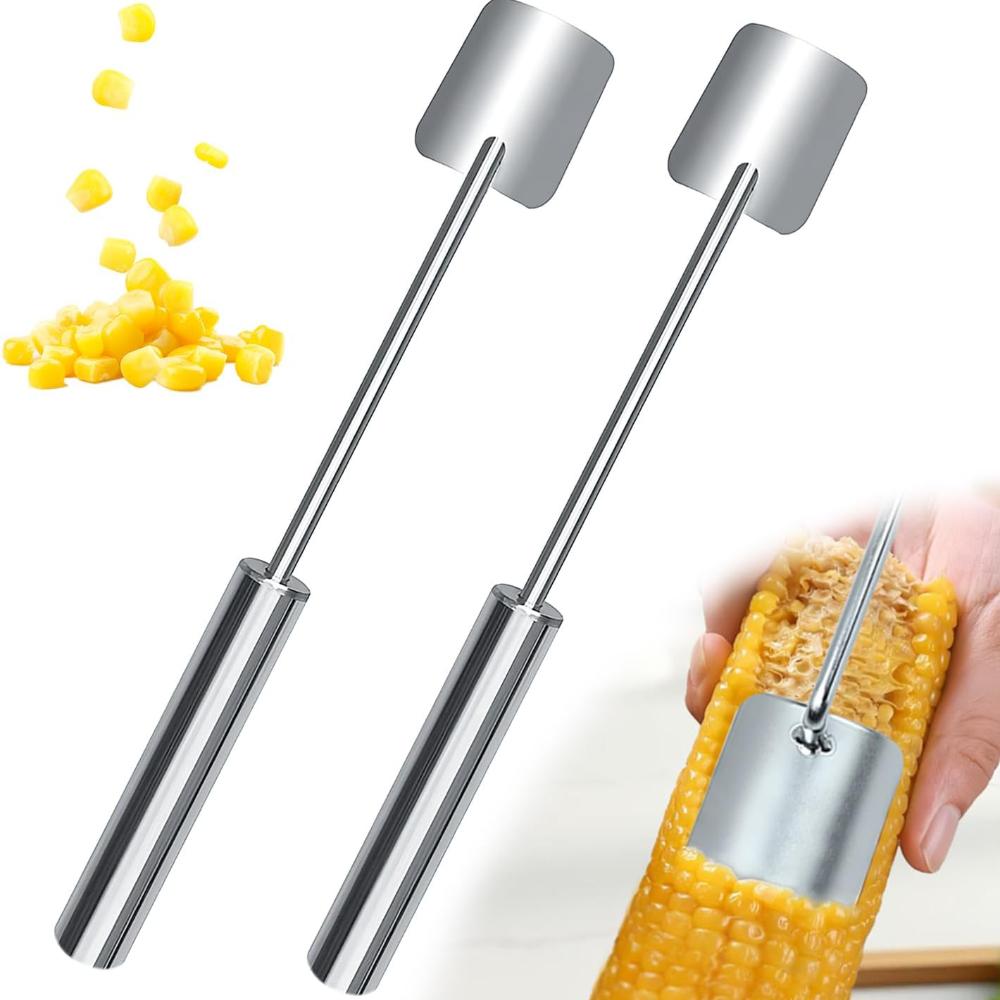 

2025 New Corn Peeler for Corn on The Cob, Corn Cob Stripper, Easy To Use Stainless Steel Corn Cob Peeler Cob Thresher Peeler for Quick Corn Kernel