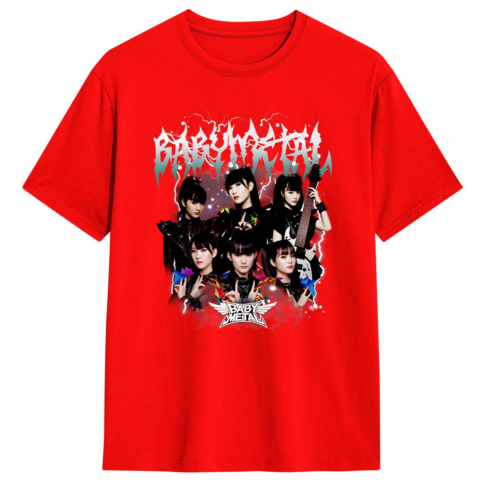 

Babymetal World Tour 2026 TShirts Men Vintage 100 Cotton Tee Shirt Round Collar Short Sleeve T Shirts Gift Idea Clothes S