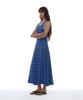 PARTIMENTO WOMEN Pwc Overlay Sleeveless Maxi Dress_Blue Stripe