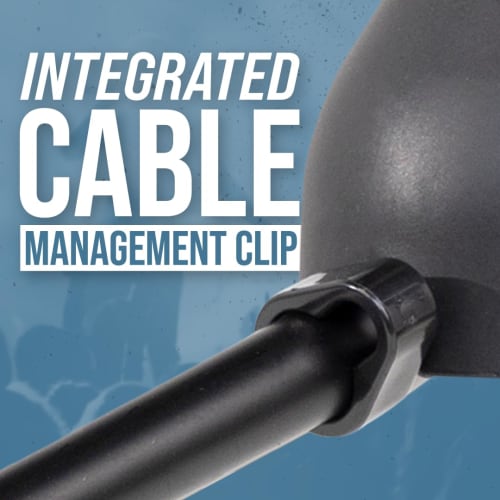 Shure by Gator Deluxe Tripod Microphone Stand, Straight Type, with Pistol Grip Clutch, SH-TRIPODSTANDDX