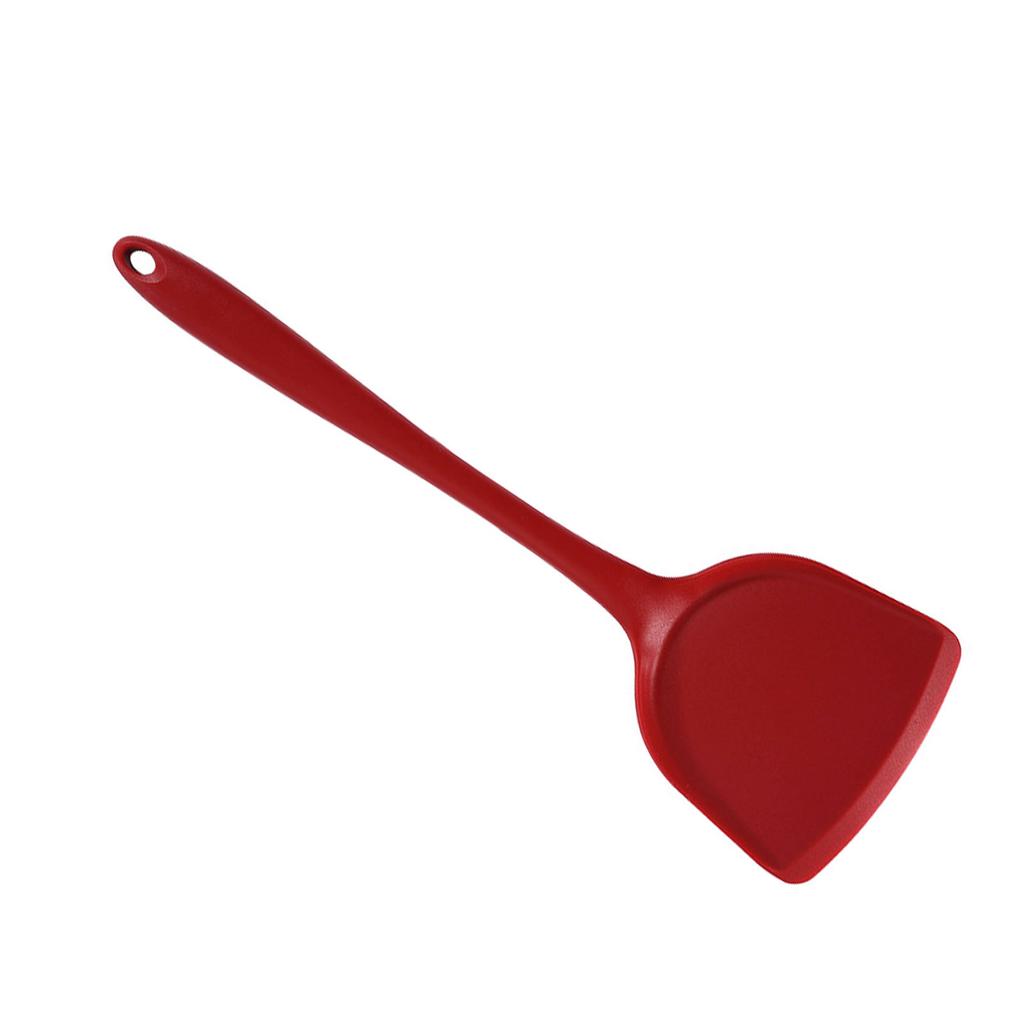 Silikon Spatula Isıya Dayanıklı Yapışmaz Mutfak Pişirme Spatulası Rahat Saplı Tencere