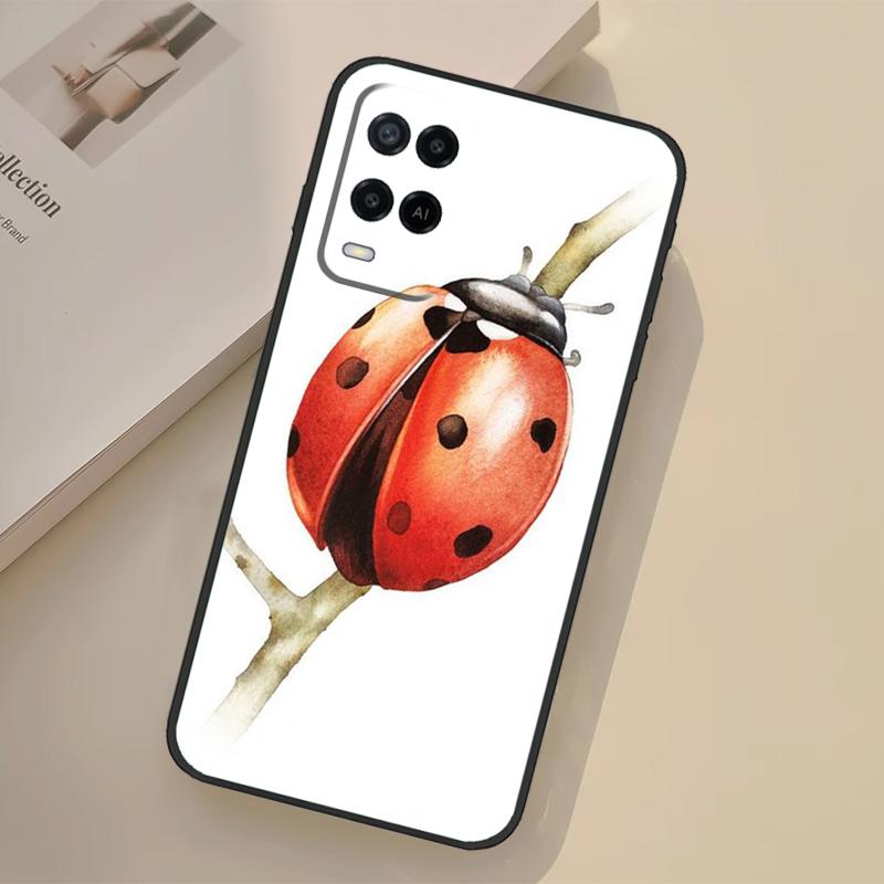 Ladybug Beetle Case For Oppo A76 A96 A16 A17 A18 A60 A80 A40 A38 A58 A78 A98 A94 A74 A54 A15 A57 A77 A5 Pro
