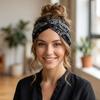 Cross Yoga Stirnbänder für Damen Rutschfeste Haarwickel Accessoires Dehnbare Stirnbänder Strand Tanz Stirnband für Sport Yoga Laufen