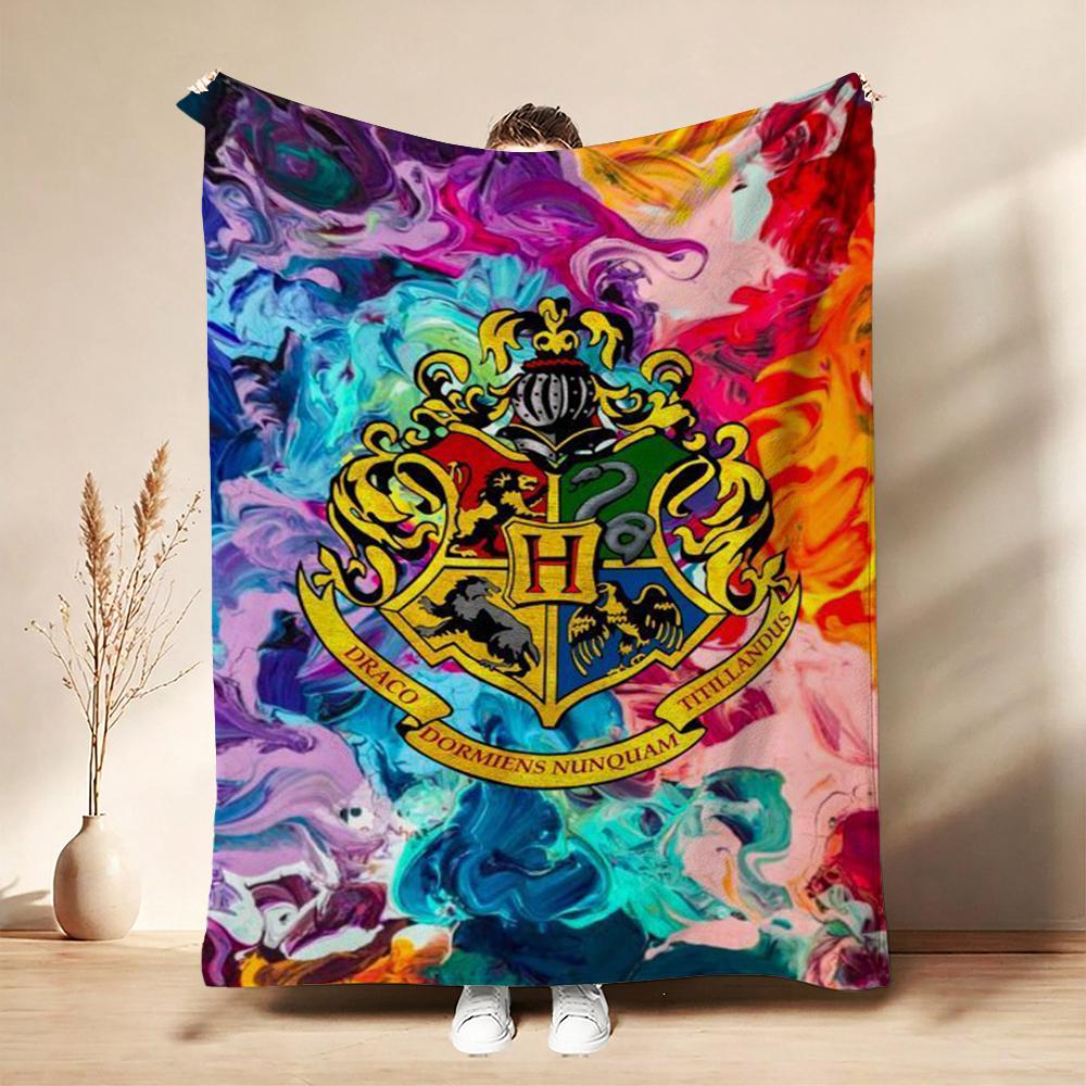 Harry Potter Magical World Printed Flannel Blanket Soft Warm Fleece Blanket For Living Room Office Nap Home Decor Great Holiday Gift