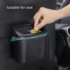 Car Trash Bin Hanging Vehicle Garbage Dust Case Storage Box Plastic Pressing with Lid Waterproof Can for Tesla Auto Accessories