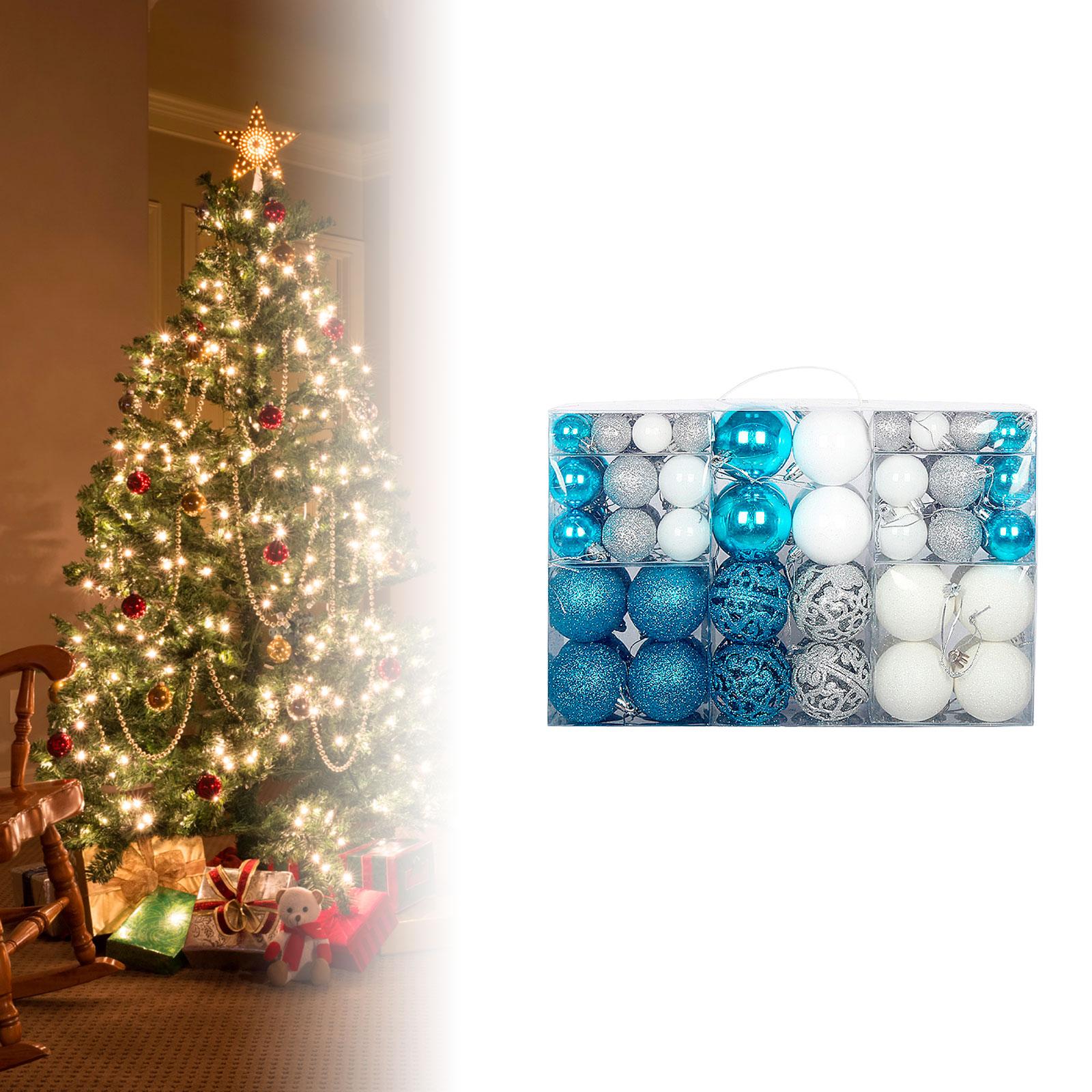 

100Pcs Christmas Balls Decorations Decoration Shatterproof Christmas Tree Ornaments for Festive Engagement Home Year Party