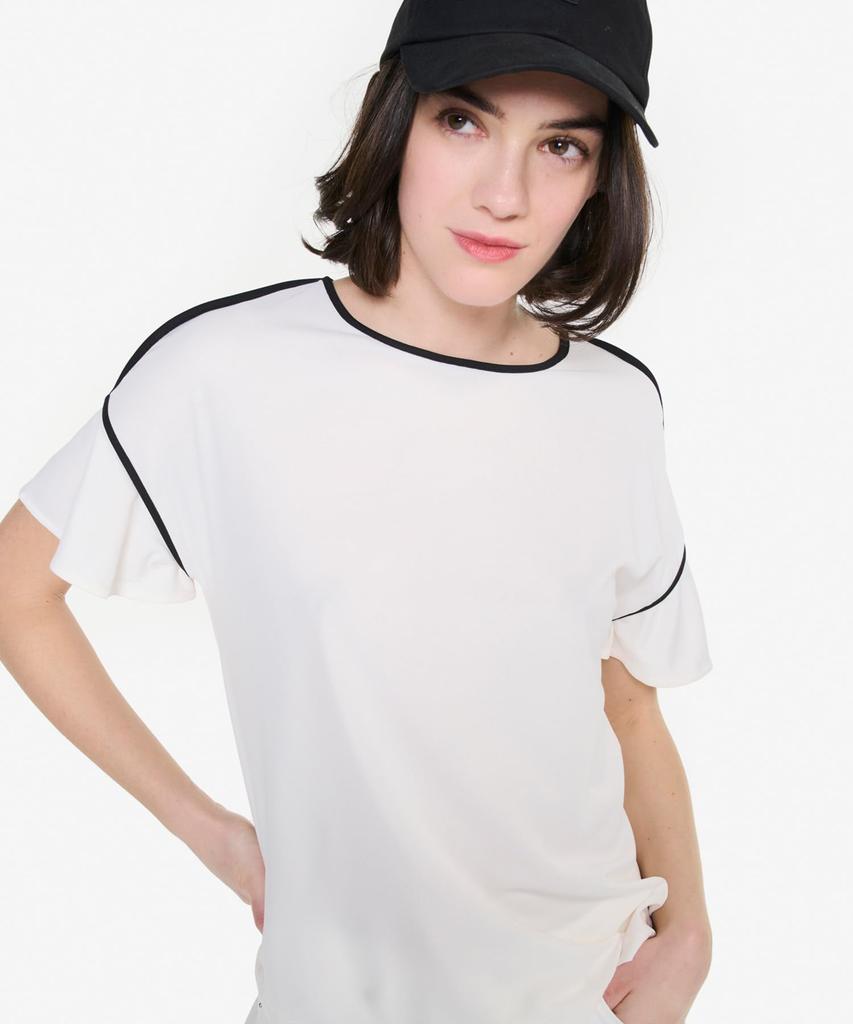 Aigle Official Boat Neck ZTFAT56 Cool-Touch T-Shirt, Women's, White,