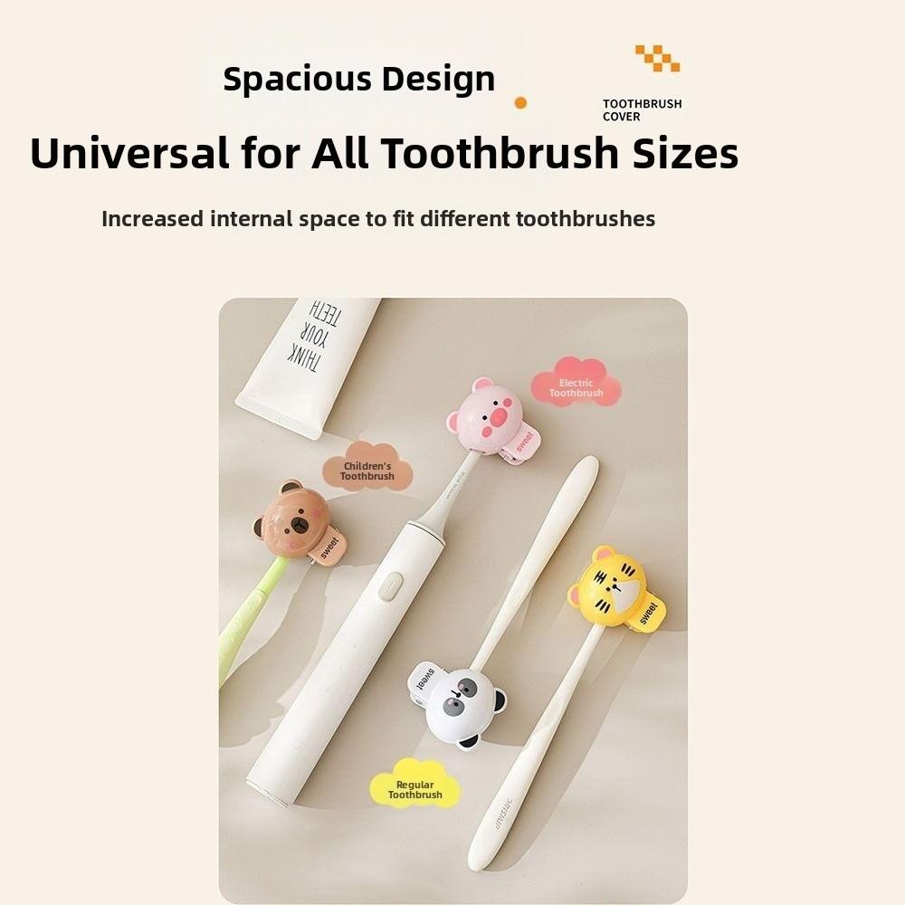 Portable Cute Animal Toothbrush Holder Dustproof Portable Toothbrush Rack Toothbrush Protective Cap