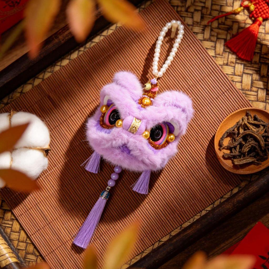 Luminous Lion Dance Lantern Plush Toy - New Year Children's Hanging Ornament