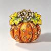 1Pcs Unisex Rhinestone Plants Halloween Party Brooch Pins Gifts Vintage Pearl Pumpkin Brooches For Women