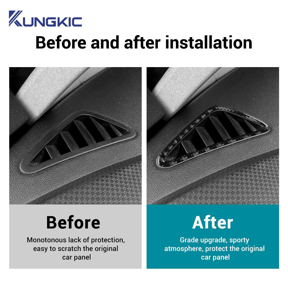 Real Soft Carbon Fiber Sticker For Seat Leon 2005 2006 2007 2008 2009 2010 2011 2012 Car Air Outlet Instrument Panel Trim