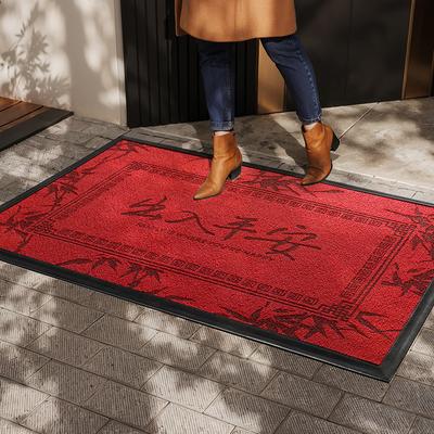 Alfombra Roja de Villa de Alta Gama Felpudo Felpudo Sucio y Engrosado para Exterior Alfombra Antideslizante para Entrada de Casa