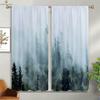 Tenda Scenografica Forest Mist Stampa 3D Tasca per Bastone Camera da Letto Soggiorno Cucina Decorazione Finestra Tenda Facile da Lavare e Curare