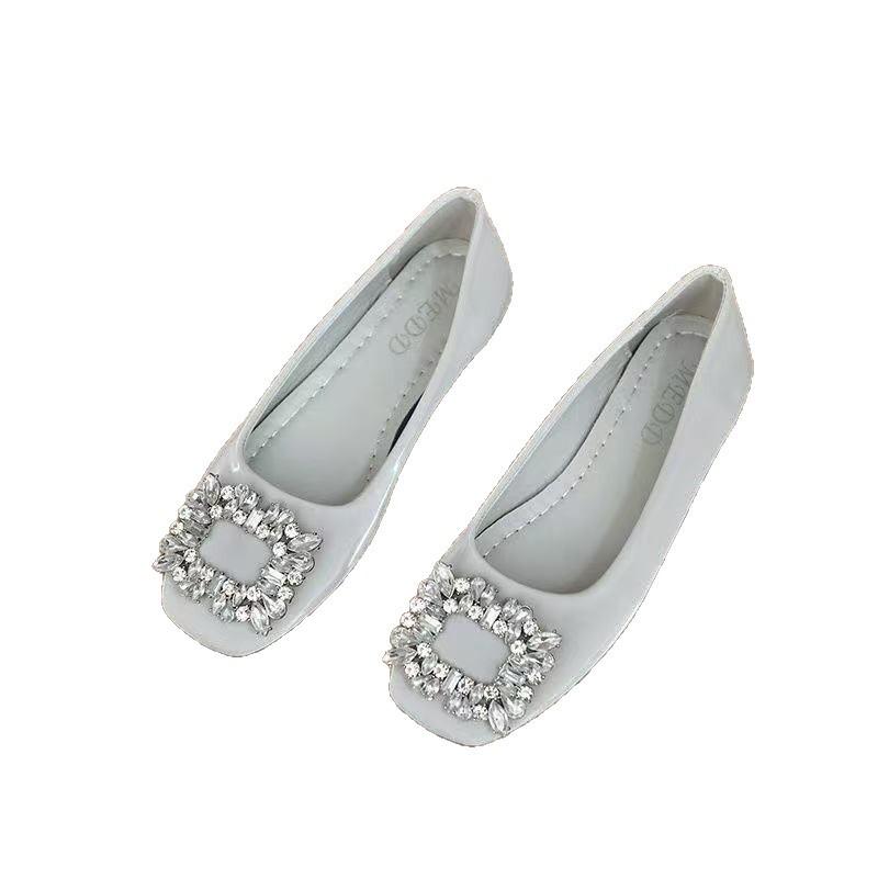 Lätt lyx plattbottnade strass grunda enkelskor dam höst nya pendlar milda kvällsskor nya