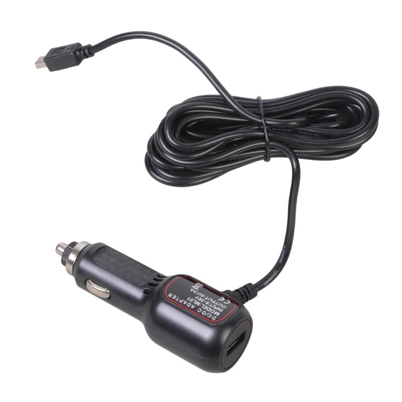 Dashboard Camera Power Cable Cable Mini USB Charging Cable Car Charger 12V To 5V with USB Port Power Supply Cord Adapter