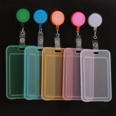 Multicolor Transparent PP Card Holder with Lanyard