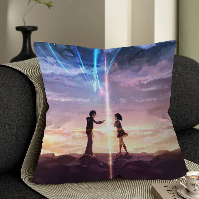 Movie Your Name Pillow Anime Pillow Sofa Bed Head Pillow Cover Cushion Cover 45x45 Cm Fashion