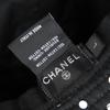 Excellent CHANEL hat COCO Mark embroidered logo bucket hat Black White cotton Women L Used