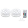 2Pcs Magnetic Underwater Lamp IP68 Remote 16 Color RGB LED Pool Lamp with Suction Cups for Fountain