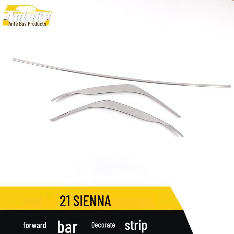 Front Bumper Trim with Anti-Scratch Bright Strip for 2021 Sienna
