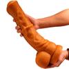 VaHppy Dildo extra large 2090g 37*8cm Masturbazione del pene per le donne Gay a forma di fallo Cavallo Pene Silicone liquido dorato Ventosa di potenza