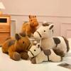 30cm Cartoon Horse Plushies Cute Pony Stuffed Toy Gray Brown Fine Horse Soft Doll Boy Girl Gift