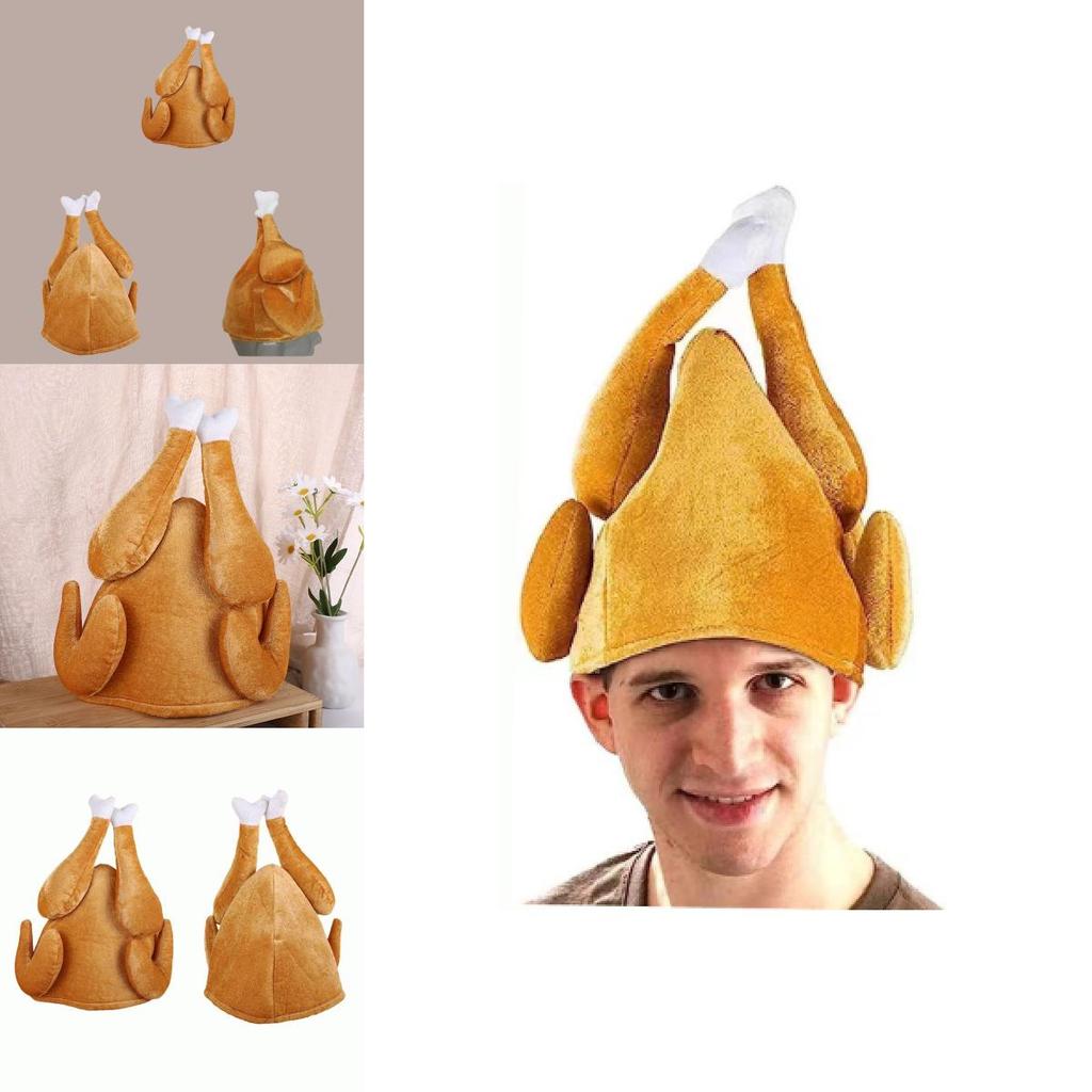 Plush Chicken Leg Cap For Adults And Kids Fun Chicken Thigh Headpiece In Stock