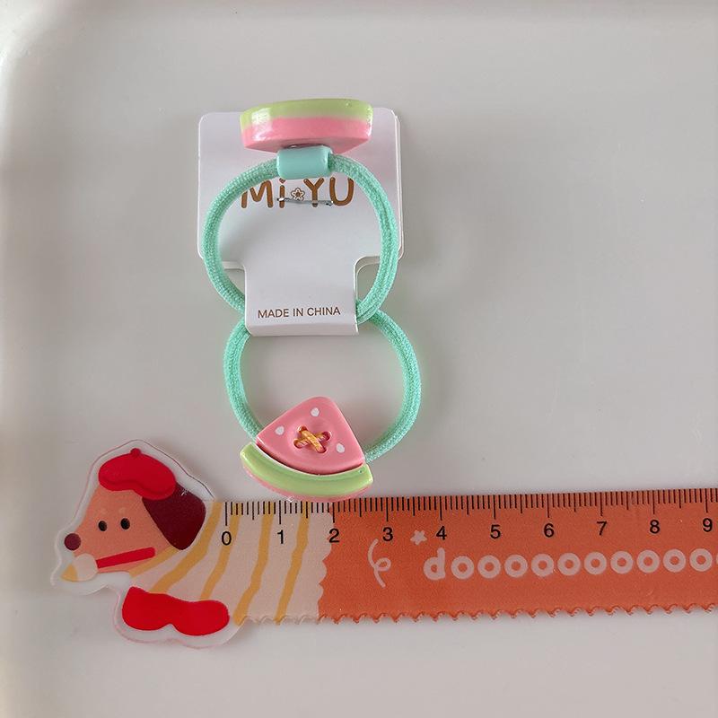 Cute Cartoon Children's Fruit Elastic Band, Girls' Summer Braided Hair, Candy-colored Hair Tie and Hair Band, Princess Hair Tie and Hair Accessory
