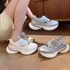 New Summer Women Hollow Out Platform Sandals,Breathable Height Increasing Hook Loop Casual Sports Shoes