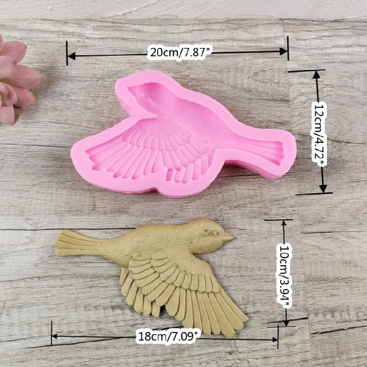 Little-Bird Resin Mold Silicone Wall Decor Mold Animal Casting Epoxy Resin Mold
