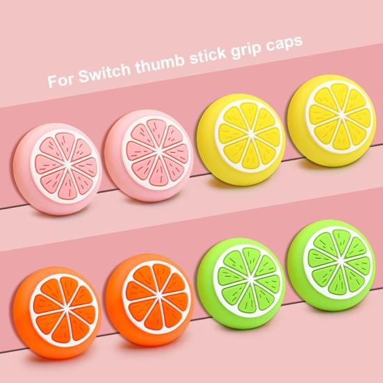 2Pcs Fruit Joystick Thumb Stick Grip Cap Cover for Switch Lite Game Controller
