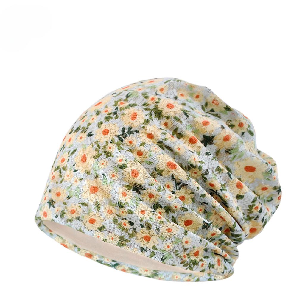 Lace Hat Women'S Spring And Autumn Thin Cap Small Floral Mesh Breathable Sweat Shopping Sunscreen Fashion Bag Head Hat