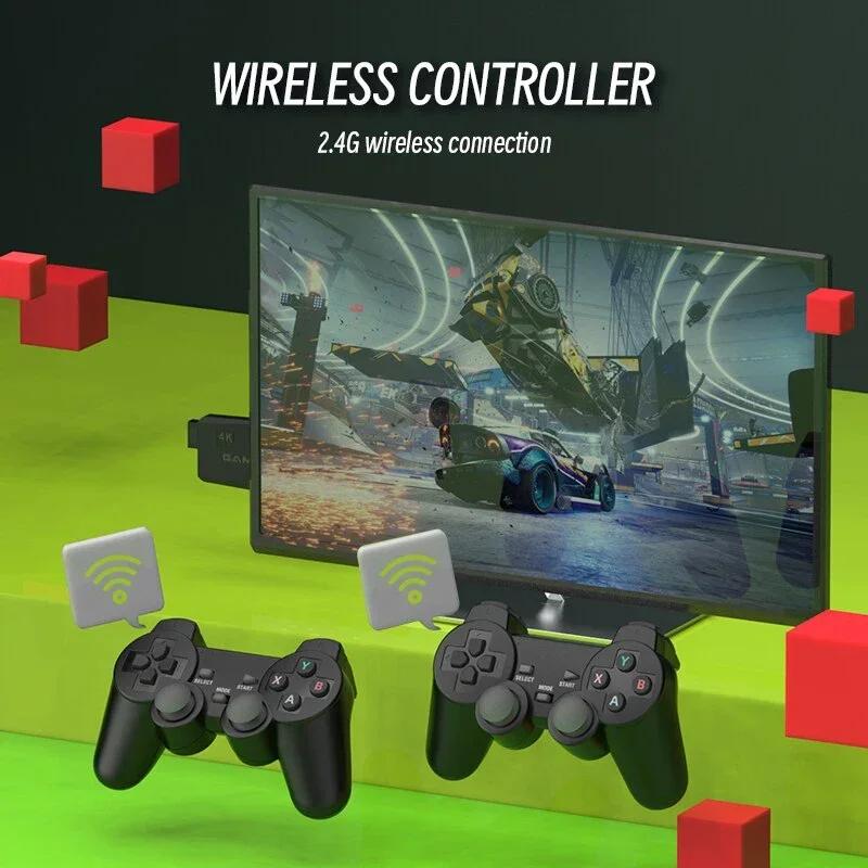 Video Game Sticks M8 Console 2.4G Dual Wireless Controller Game Stick 4K 10000 Games 64GB Retro Game For Dropshiopping Xmas Gift