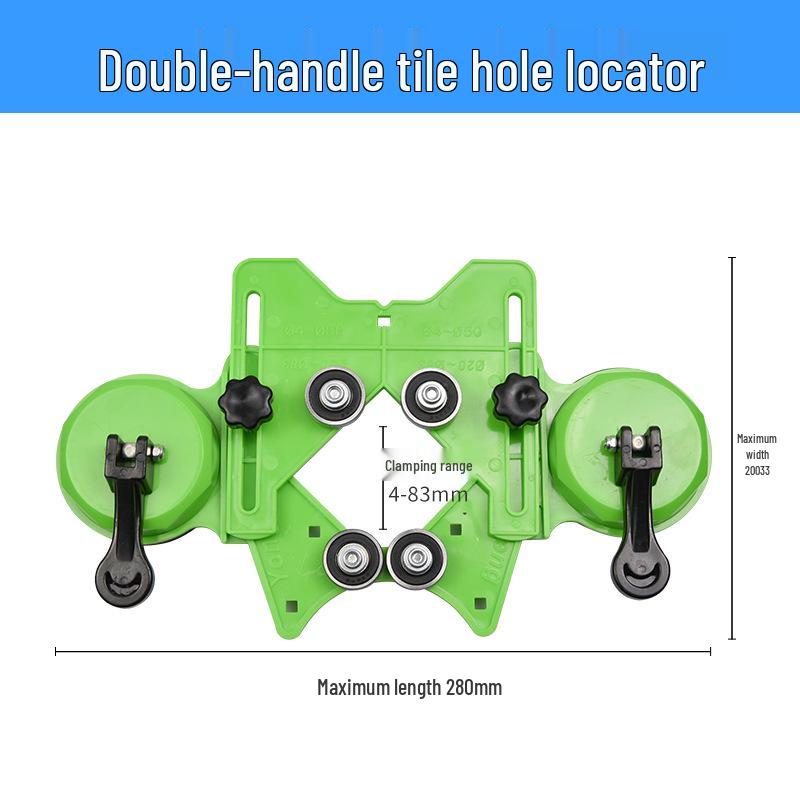 Multi-Function Glass Tile Locator & Drill Guide with Suction Cup