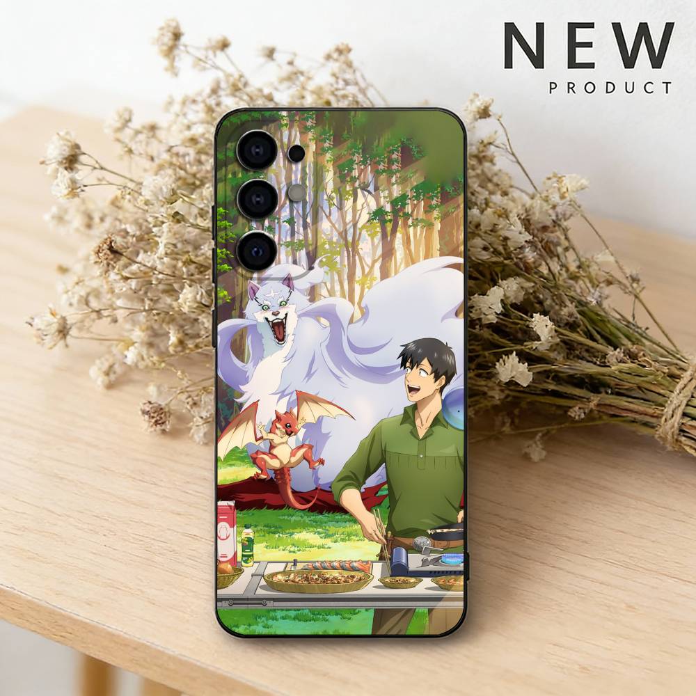 

Campfire Cooking in Another World with My phone Case For Samsung S26,25,24,21,22,23,30,20,Ultra,Plus,Fe,Lite Black Soft Cover Samsung S25Plus